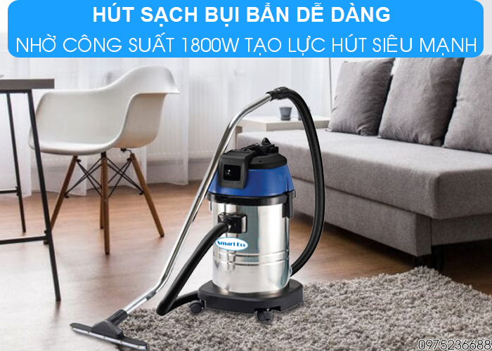 Máy hút bụi hút nước Smart Eco SE 1/40 hút sạch bụi bẩn