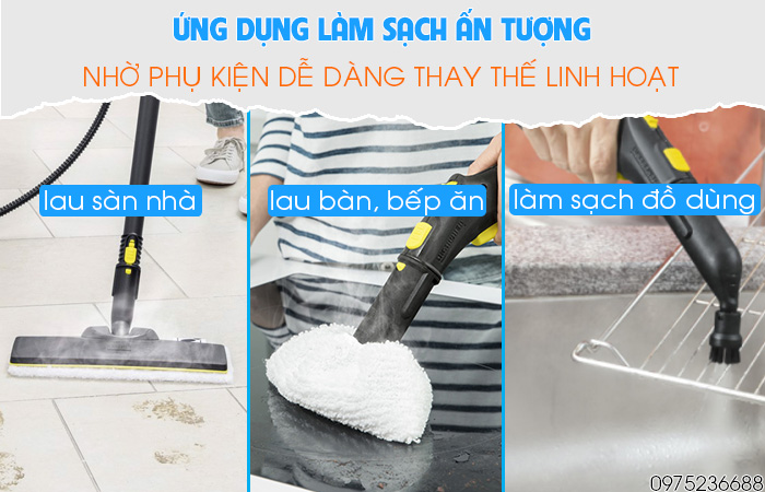Phụ kiện Karcher SC 2 Deluxe EasyFix thay thế linh hoạt