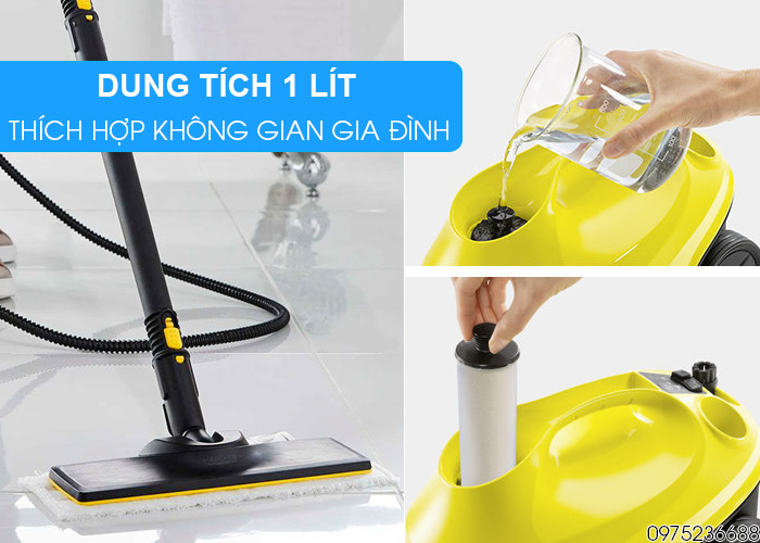 Bình chứa Karcher SC 3 EasyFix dung tích 1 lít