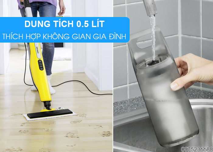 Bình chứa Karcher SC 3 Upright EasyFix dung tích 0.5 lít