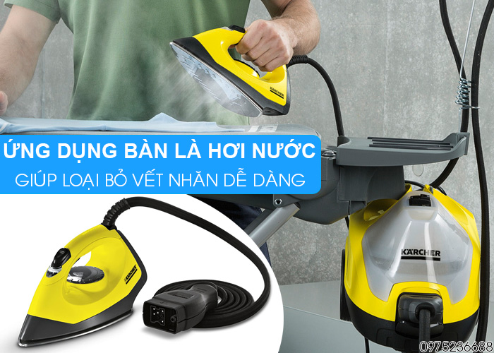 Karcher SC 4 EasyFix Iron Kit ứng dụng bàn là hơi nước nóng Iron Kit