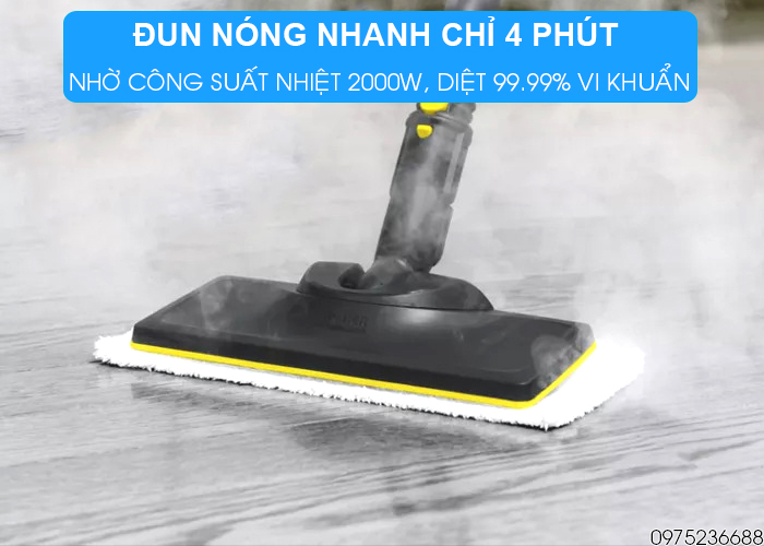 Karcher SC 4 EasyFix Iron Kit có công suất mạnh mẽ 2000w