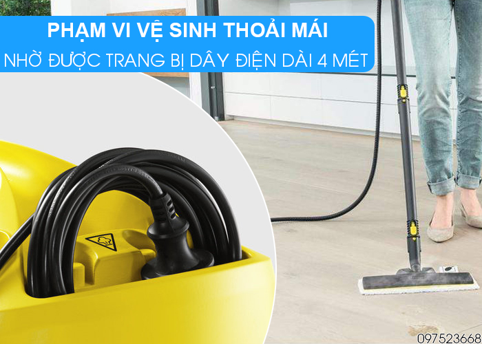 Dây điện Karcher SC 4 EasyFix Iron Kit dài 4 mét