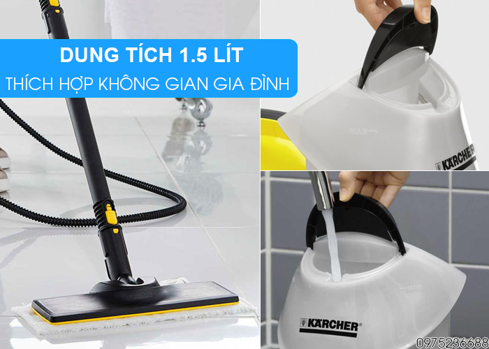 Bình chứa Karcher SC 5 EasyFix dung tích 1.5 lít