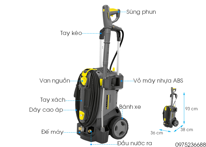 Chi tiết cấu tạo Karcher HD 5/15 C Plus