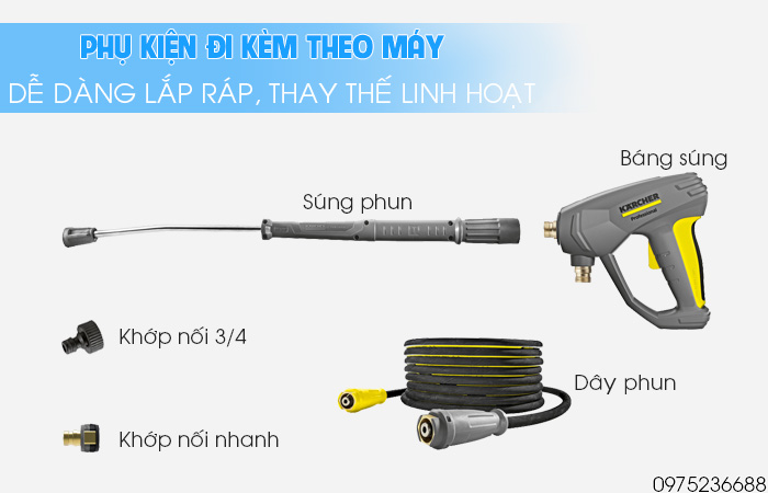 Karcher HD 5/15 C Plus và phụ kiện