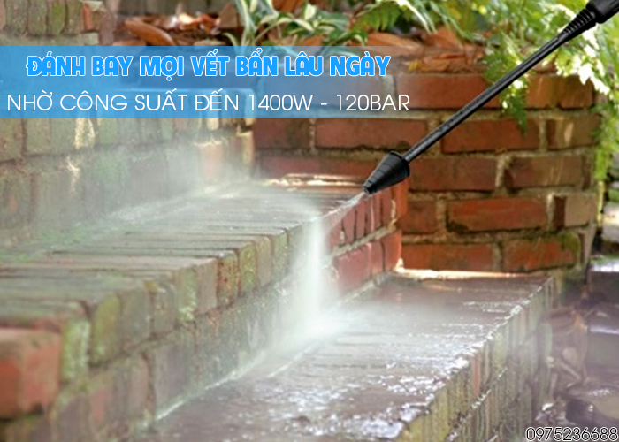 Karcher K2.360 có công suất mạnh mẽ 1400w