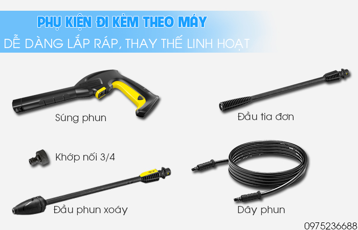 Karcher K2 Horizontal và phụ kiện