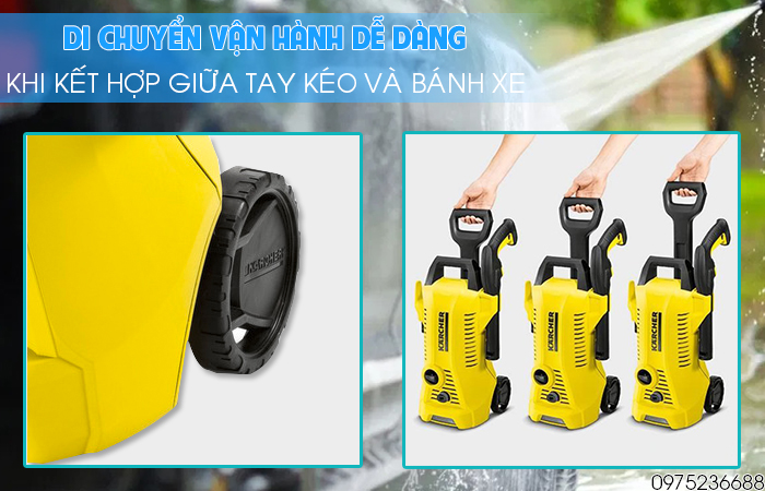 Karcher K2 Power Control Car & Home EU di chuyển dễ dàng bằng tay xách