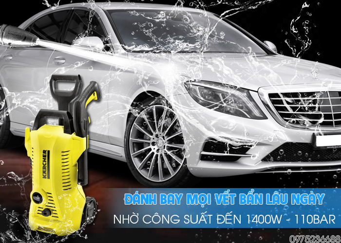 Karcher K2 Power Control EU công suất mạnh mẽ 1400w