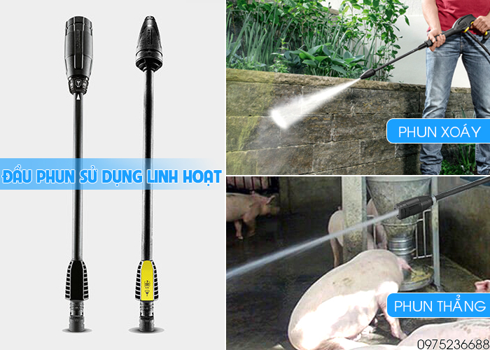 Karcher K2 Power Control EU có đầu phun ứng dụng linh hoạt