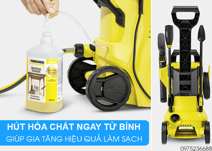 Karcher K2 Power Control EU hút hóa chất ngay từ bình