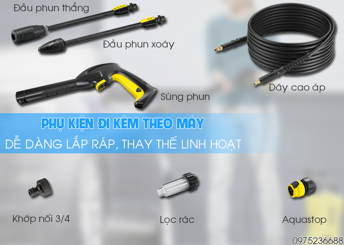 Karcher K2 Power Control EU và phụ kiện