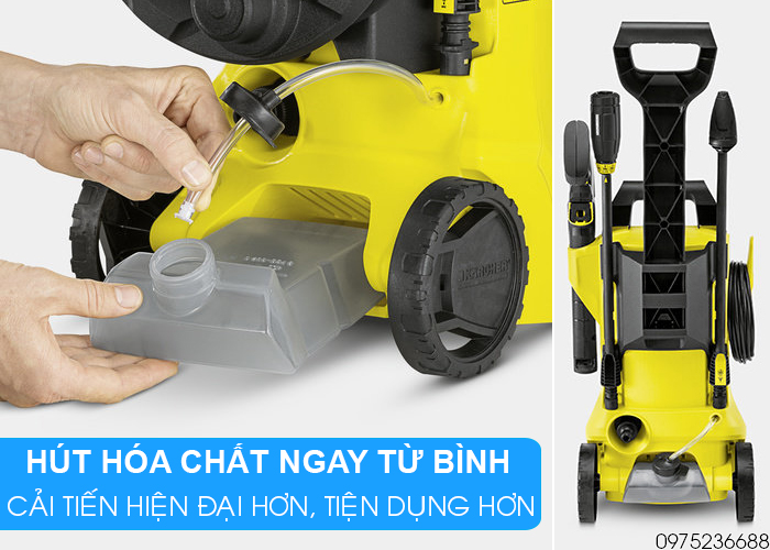 Ngăn hóa chất Karcher K2 Premium Power Control EU cải tiến hiện đại