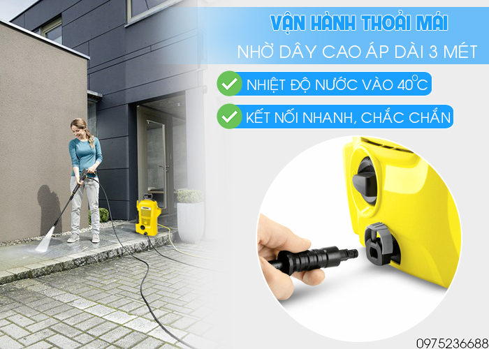 Dây phun Karcher K2 Universal OJ EU dài 3 mét