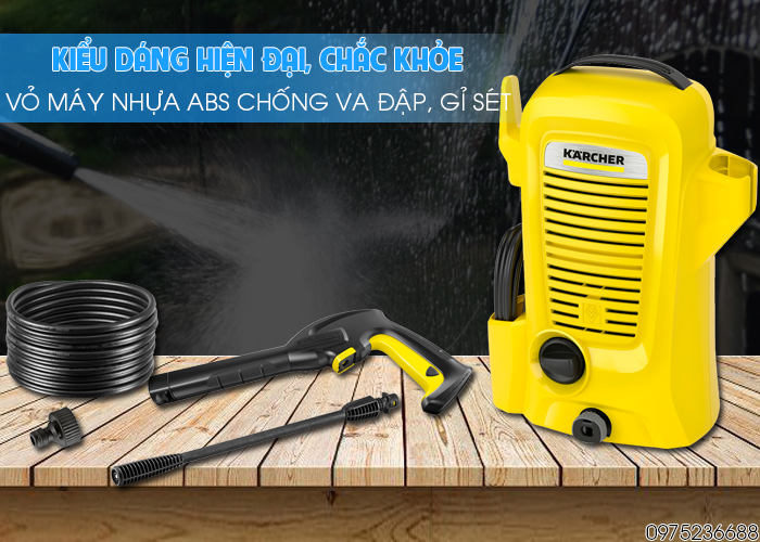 Karcher K2 Universal OJ EU có vỏ nhựa ABS chống va đập
