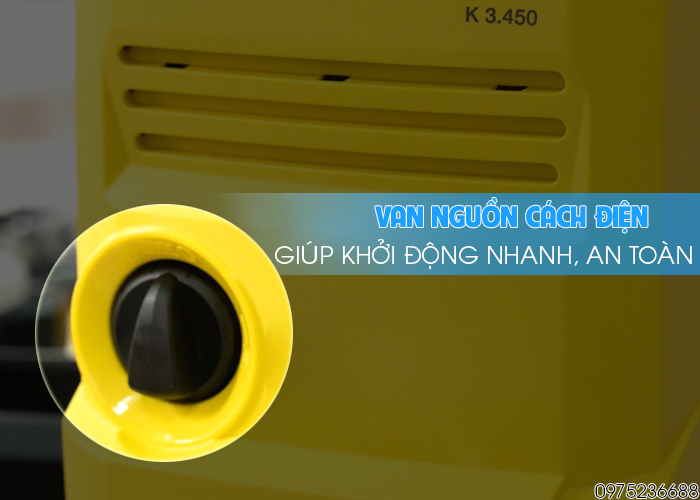 Karcher K3.450 khởi động nhanh bằng van nguồn cách điện