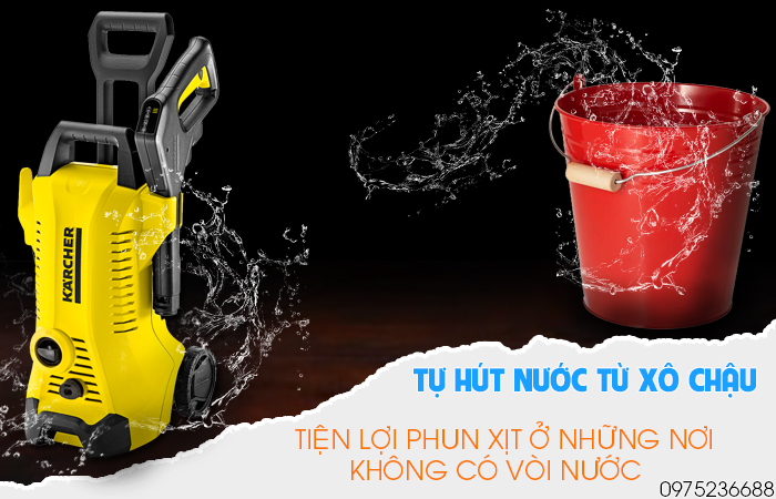 Karcher K3 Full Control EU có khả năng tự hút được nước từ xô chậu