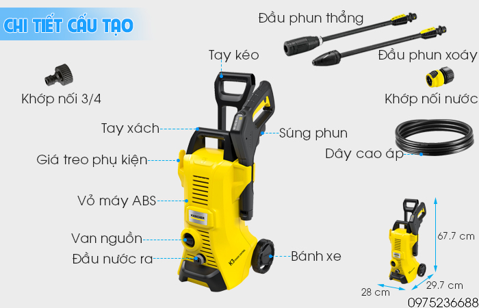 Chi tiết cấu tạo Karcher K3 Power Control EU