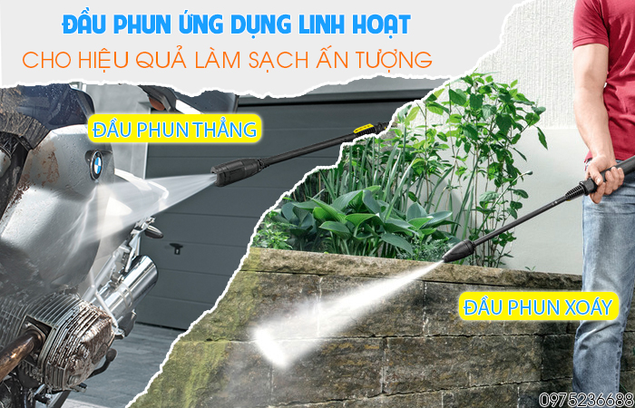 Karcher K3 Power Control EU có đầu phun ứng dụng linh hoạt