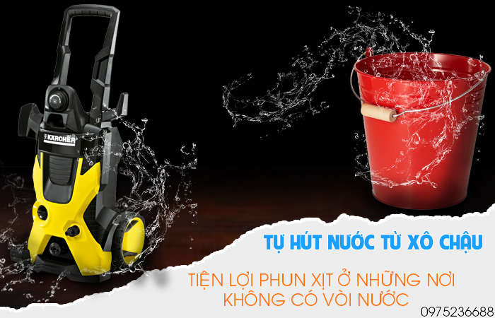Karcher K5 EU có khả năng tự hút được nước từ xô chậu