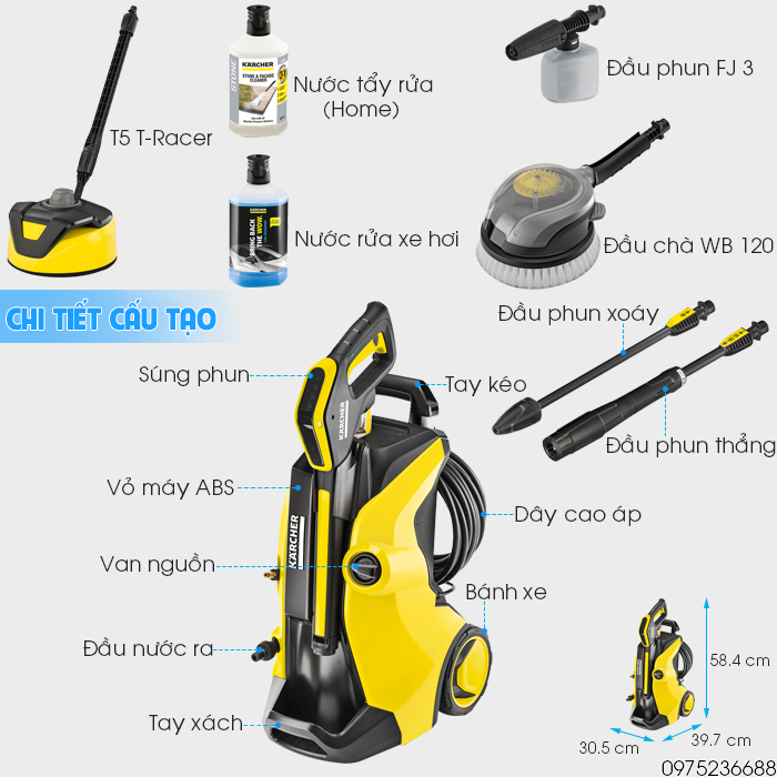Chi tiết cấu tạo Karcher K5 Full Control & Home