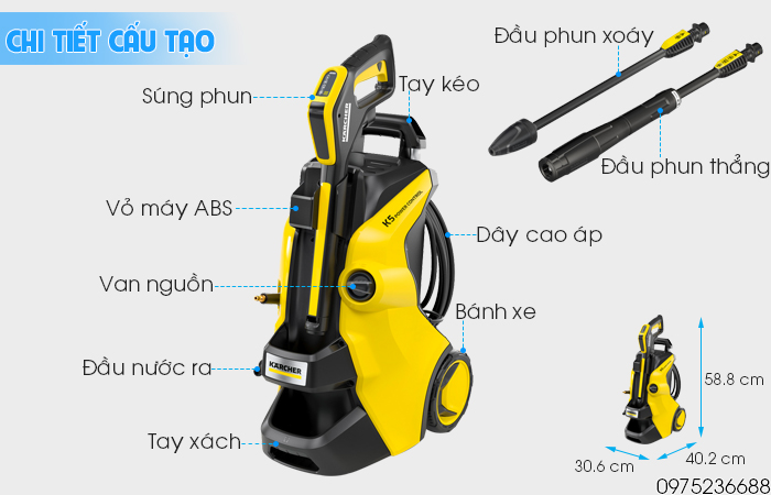 Chi tiết cấu tạo Karcher K5 Power Control EU