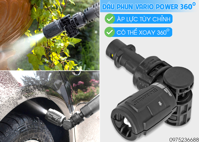 Đầu phun Karcher K2 Power VPS xoay 360 độ VP 145S